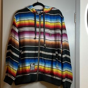 LRG Men’s Multi-Colored Scorpion Zip Hoodie